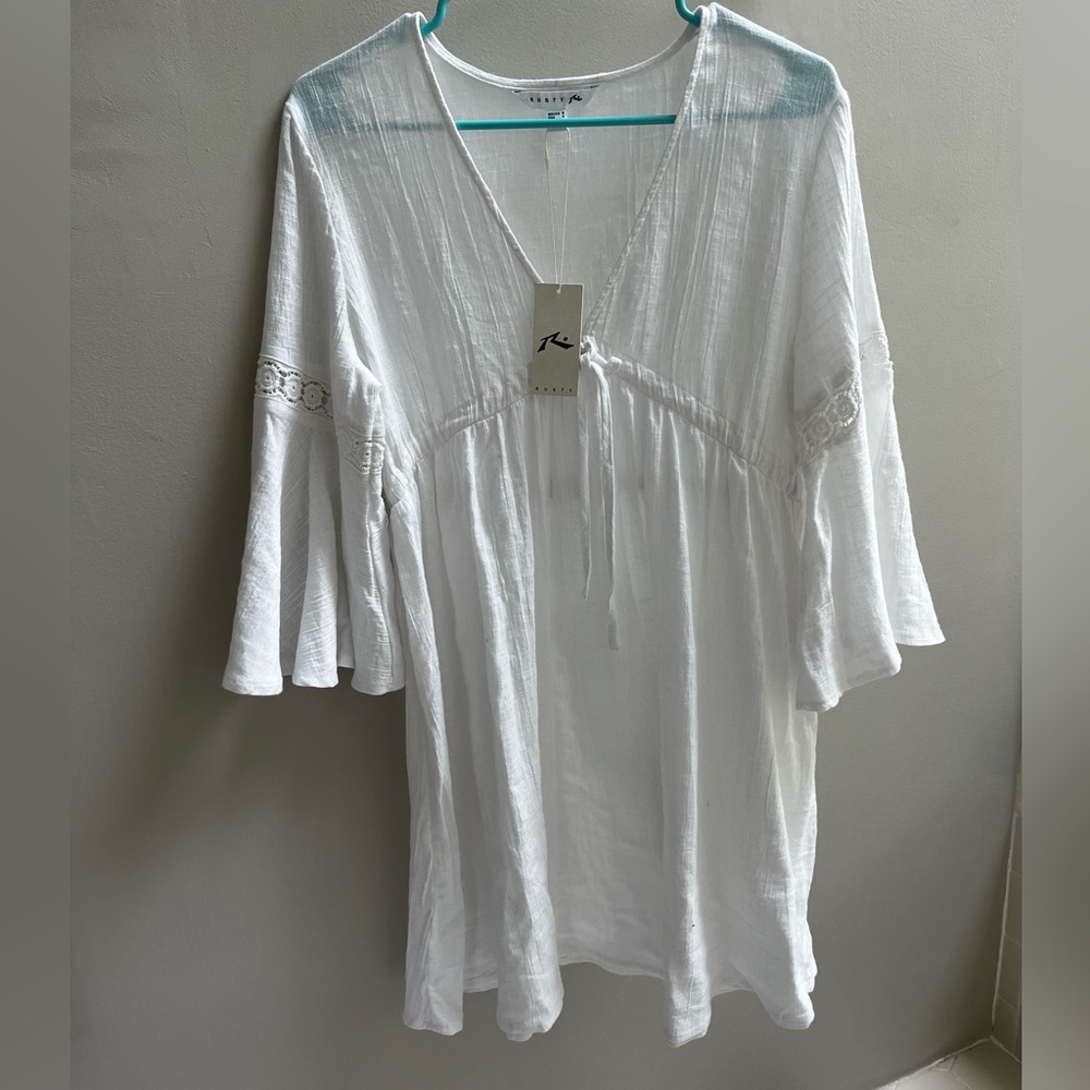 Linen white dress
